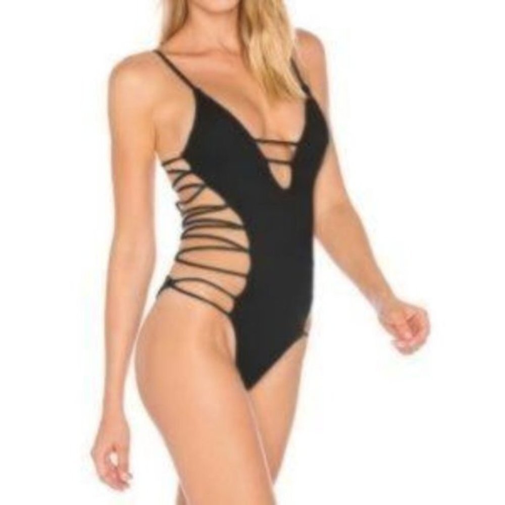 Boutique Sexy in Black Strap One Piece Swim Suit